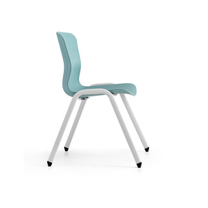 Chaise de réunion professionnelle WZ-128 avec dossier en plastique et structure métallique pour bureau et formation - Product Image 2