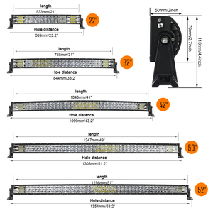Barra <span class=keywords><strong>LED</strong></span> kép Hàng 22 "32" 42 "siêu sáng Combo nhẹ Lũ lụt tại chỗ 5D xe 50" 52 "inch off road 4x4 cong <span class=keywords><strong>LED</strong></span> thanh ánh sáng - Product Image 6
