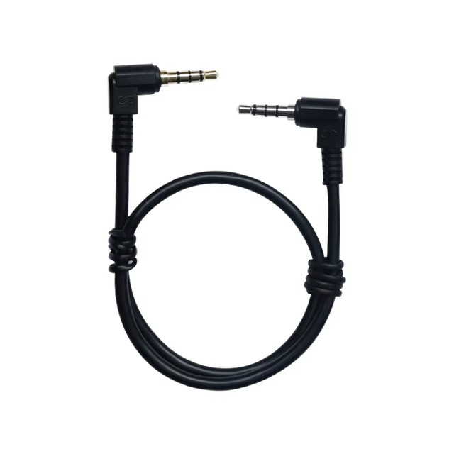 3.5mm 4-Pole Mono TRS to TRRS Stereo Plug Aux Cable PVC Jacketed Audio Aux Extender Angle Stereo Jack Cable Headset Compatible