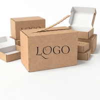 Boîte d'expédition imprimée personnalisée Emballage de vêtement kraft biodégradable pour perruque vêtements bande de déchirure Boîtes personnalisées avec emballage avec logo