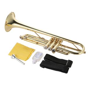 <span class=keywords><strong>Petit</strong></span> <span class=keywords><strong>Instrument</strong></span> D Clé Plate Professionnel Enfants Étudiant Débutant Instruments À <span class=keywords><strong>Vent</strong></span> Laiton Or Cuivre Laqué Trompette - Product Image 3