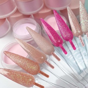 IPHF Shimmer Glitter Crystal Clear <span class=keywords><strong>Pink</strong></span> Polvo acrílico EMA Dipping Acrílico Nail Powder <span class=keywords><strong>Cover</strong></span> <span class=keywords><strong>Pink</strong></span> - Product Image 1