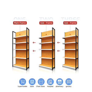 Tùy chỉnh có thể điều chỉnh tháo rời siêu thị Gondola kệ hoặc cửa hàng Kệ bán lẻ cửa hàng hiển thị <span class=keywords><strong>Rack</strong></span> với thiết kế 3D - Product Image 6