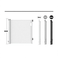 Barrière de sécurité rétractable extra large en plastique pour bébé, ensemble 130 cm x 87,5 cm de hauteur, maille à grandes ouvertures pour portes, escaliers, usage intérieur/extérieur