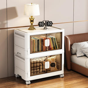 ตู้เก็บของพลาสติกพับได้ รุ่น LYGD1-552 ดีไซน์สวยงาม ประตูแบบแม่เหล็ก ไม่ต้องติดตั้ง ใช้เป็นตู้เก็บของอเนกประสงค์ ตู้เสื้อผ้า - Product Image 4