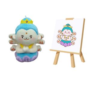 Boneco de Buda Personalizável, Deus da Riqueza, Modificação de Design Gratuita, Brinquedo de Pelúcia com Trono de Lótus para Presentes Culturais em Lote - Product Image 2