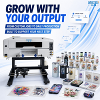 Mesin Printer UV DTF Semi-Otomatis HANYING Baru dengan Pencetakan CMYK, Putih, dan Pernis untuk Label Transfer Premium