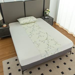 Sábana Ajustable Individual Personalizada con Bordado de Plantas, 400 Hilos, Algodón Antiestático, Sábana Plana para Hotel - Product Image 2