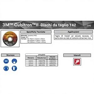 Disco de Corte 3M Cubitron II T42 de 230 mm x 2,5 mm x 22 mm para Herramientas de Corte y Conformado - Product Image 1