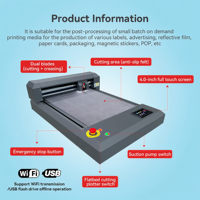 Ayf Nueva Máquina Plotter de Corte y Hendido Semiautomática de Cama Plana de Aluminio de Doble Cabezal 940x690x290mm AC 220V 100W para Vinilo