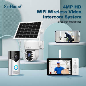 2-Wege-Audio 4MP Smart Video Türklingel bildschirm Anruf Solar batterie WiFi Human Detection CCTV-System Smart Screen Video - Product Image 2