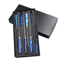 Juego de Cuchillos de Cocina Profesionales de la Serie Majesty, Premium, Japoneses, Ultra Afilados, con Patrón de Damasco Láser, para Uso a Largo Plazo