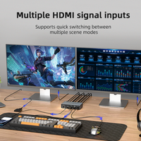 Commutateur KVM 8K transfrontalier double moniteur (2 entrées/2 sorties) : partagez 2 moniteurs et 1 ensemble clavier/souris entre 2 ordinateurs