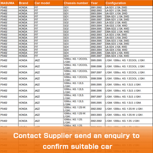 Amortiguadores Traseros P5402 MASUMA, Repuestos para Automóviles 343381 52610-SAA-023 52610-SAA-E11 52610-SAA-J02 para <span class=keywords><strong>HONDA</strong></span> FIT - Product Image 2