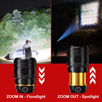 Nouvelle lampe frontale tactique LED rechargeable USB XHP360 avec zoom télescopique et corps en alliage d'aluminium pour l'extérieur