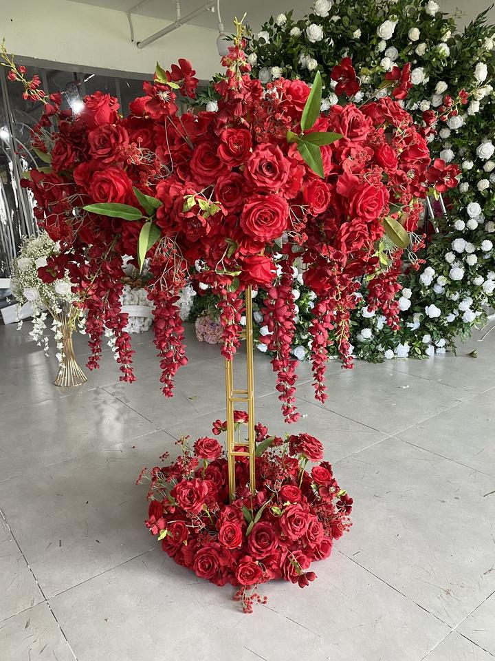 Wholesale Wedding Decor Flower Ball With Stand FLY560 - QDFLY Silk Flower Runner