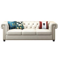 Hot Selling benutzer definierte moderne weiße Sofas Sofa setzt Chesterfield Leder Wohnzimmer möbel