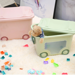 Stackable trẻ em đứng Hộp đồ chơi nhựa lưu trữ hộp trẻ em Đồ chơi chăn quần áo lưu trữ container với bánh xe - Product Image 5