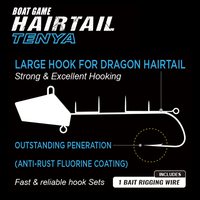 Leurre de pêche en mer JK HAIRTAIL TENYA super tranchant et robuste pour la pêche au jigging en eau salée avec hameçons pour le bar.