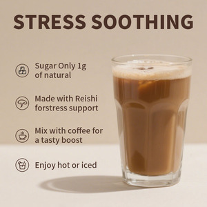 Polvo de hongos orgánicos OEM Latte con sabor a champiñones Cacao caliente para adultos Ganoderma Lucidum Dieta cetogénica Polvo con sabor a café - Product Image 5