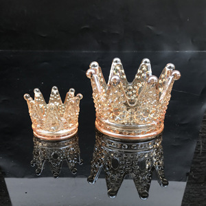 Porte-bougie en <span class=keywords><strong>verre</strong></span> ambré <span class=keywords><strong>transparent</strong></span> de forme conique, pour bougie chauffe-plat, mariage, fête, Noël, décoration de la maison - Product Image 2