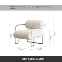 Chaise de réception de style médiéval pour hôtel et maison d'hôtes, chaise individuelle de loisirs créative en acier inoxydable, design Bauhaus, pour salon