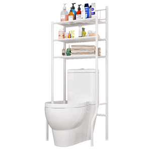 Promotion : Étagère de toilette métallique blanche peu coûteuse, gain de place, pour salle de bain et rangement machine à laver - Product Image 4