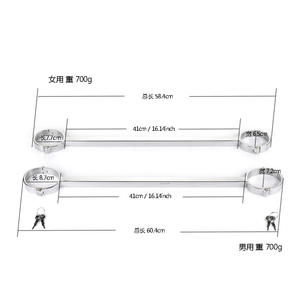 Fixateur de menottes en acier inoxydable de haute qualité Black Emperor pour bondage SM adulte, outils de punition unisexes - Product Image 5