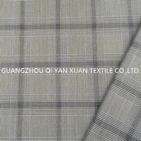 Nouveau fournisseur de tissu de manteau de costume à carreaux italiens en mélange de polyester et d'élasthanne pour hommes