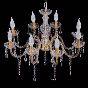 Acrylic <b>Crystal</b> <b>Chandelier</b> 6 Head Round LED <b>Light</b> Source Wedding Stage Decoration Props - Product Image 2