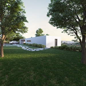 Villa moderna con estructura de acero ligero, paredes de vidrio y área de piscina exterior - Product Image 3