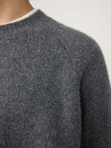Set Maglione e Pantaloni in Misto Lana Bouclé Mohair con Logo Personalizzato, Maniche <span class=keywords><strong>Raglan</strong></span> Lunghe, Vestibilità Comoda per Uomo - Product Image 3