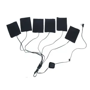 USB-Aufladung Ski bekleidung Heizkissen Power bank Heizblatt für Weste Jacke 8 in 1 Elektrofaser-Heizkissen