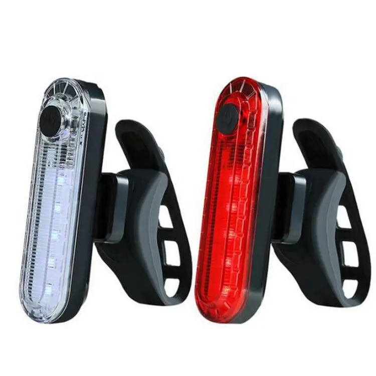 USB Rechargeable Cycling Helmet Safety Flashlight Mountain Bike Taillights Blue Red Led Bicycle Warning Light