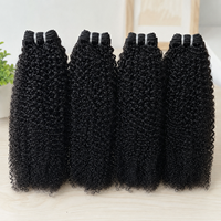 Cheveux non traités 100% vierges bruts bouclés birmans doux, extensions de cheveux humains brésiliens crépus bouclés, mèches de cheveux humains 4c