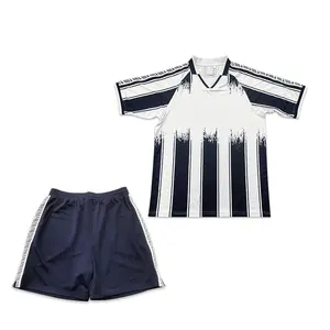 High Quality Striped Soccer Uniform Custom Vintage Soccer Jersey