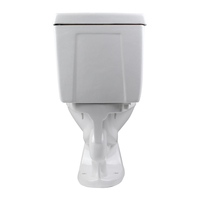 Cuvette de toilette en céramique européenne à double chasse, deux pièces, ronde, à poser au sol