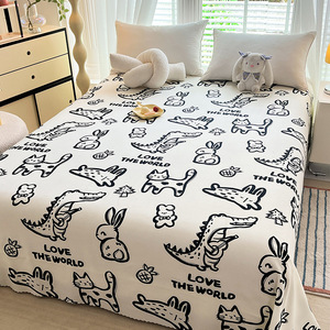 Listo <span class=keywords><strong>para</strong></span> enviar Nueva sábana plana transpirable con estampado de dibujos animados <span class=keywords><strong>para</strong></span> niños, <span class=keywords><strong>niñas</strong></span> y adolescentes - Product Image 5