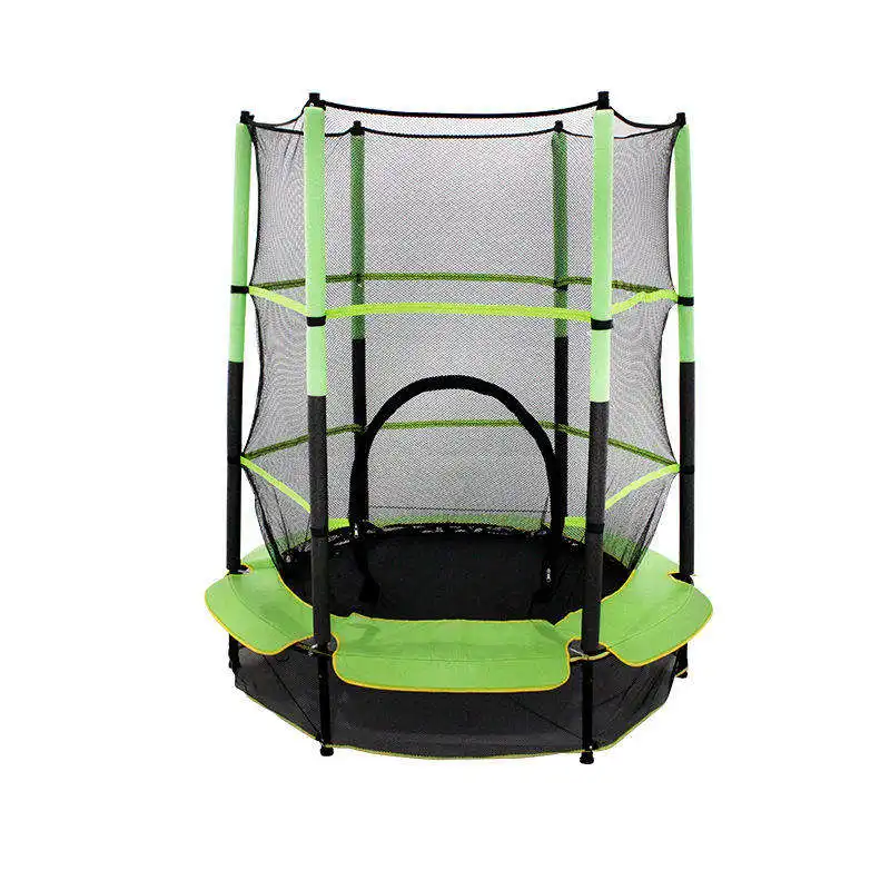 YIZHI 55inch Household Folding Bungee Fitness Training Trampoline with Protective Net Garden Outdoor Trampoline for Kids