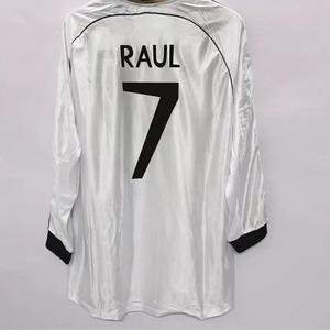 قميص كرة قدم ريال مدريد الأساسي لموسم 1998-2000 بأكمام طويلة بتصميم كلاسيكي للاعبين راؤول وسيدورف - قميص كرة قدم كلاسيكي لموسم 98-00 للبيع بالجملة - Product Image 3