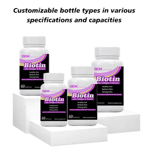 Capsules de biotine OEM avec collagène, kératine, vitamine C, solutions d'emballage personnalisées en usine, conception d'étiquettes, support de marque - Product Image 2