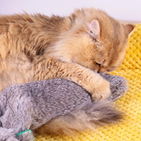 Jouet interactif en fourrure de lapin naturelle pour chats et chiens, vente en gros, fabricant OEM ODM de jouets pour animaux de compagnie sur mesure