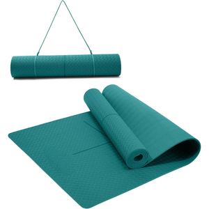 Vente en gros Tapis de <span class=keywords><strong>yoga</strong></span> écologique en TPE, marques d'<span class=keywords><strong>alignement</strong></span>, antidérapant, épais, quart de pouce, surface anti-déchirure, Fitness à domicile, Pilates, OEM - Product Image 1