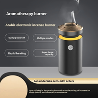 Brûleur d'encens électronique rechargeable, portable, compatible avec les voitures, brûleur de Bakhoor, brûleur de Bukhoor plaqué or, diffuseur d'arômes