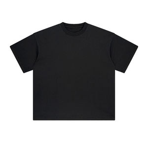 ZewuMen's 2025 весна-лето 260 г футболка из чистого хлопка в стиле ретро Модная молодежная свободная однотонная Европейская футболка - Product Image 1