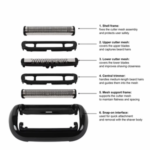 Repuesto de Cuchilla USB para <span class=keywords><strong>Afeitadora</strong></span> <span class=keywords><strong>Braun</strong></span> Serie 5/6 54B, Compatible con Batería de Iones de Litio, <span class=keywords><strong>Afeitadora</strong></span> Portátil para Cara y Cuerpo - Product Image 4