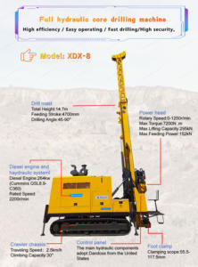 Hight chất lượng bền Crawler gắn địa chất thăm dò đầy đủ thủy lực Giàn Khoan cho 3000m lõi mẫu - Product Image 4
