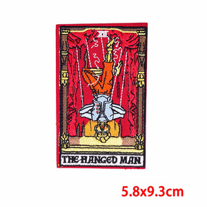 Patchs thermocollants brodés 3D OEM Dark Occult Tarot, motifs CE Homme Accroché, Ermite, Chat, pour sacs à dos en <span class=keywords><strong>toile</strong></span>, chapeaux et accessoires de décoration - Product Image 3