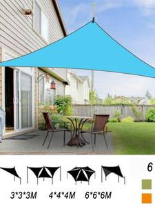 Auvent triangulaire de protection solaire pour cour, tente de camping extérieure, <span class=keywords><strong>voile</strong></span> pare-soleil argenté, idéal pour l'extérieur - Product Image 3