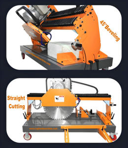 QX-ZD nhiệm vụ nặng nề độ chính xác cao Máy cắt đá hiệu quả cao 300mm Độ dày tối đa đá cẩm thạch Granite động cơ động cơ bơm bánh răng - Product Image 4